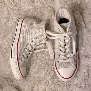 Converse Vintage White Knit High Top